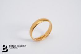 Antique 22ct Yellow Gold Wedding Band