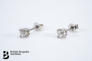 9ct Gold Diamond Ear Studs