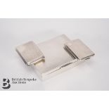 Silver Cigarette Box and Match Cases