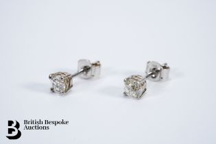 9ct Gold Diamond Ear Studs