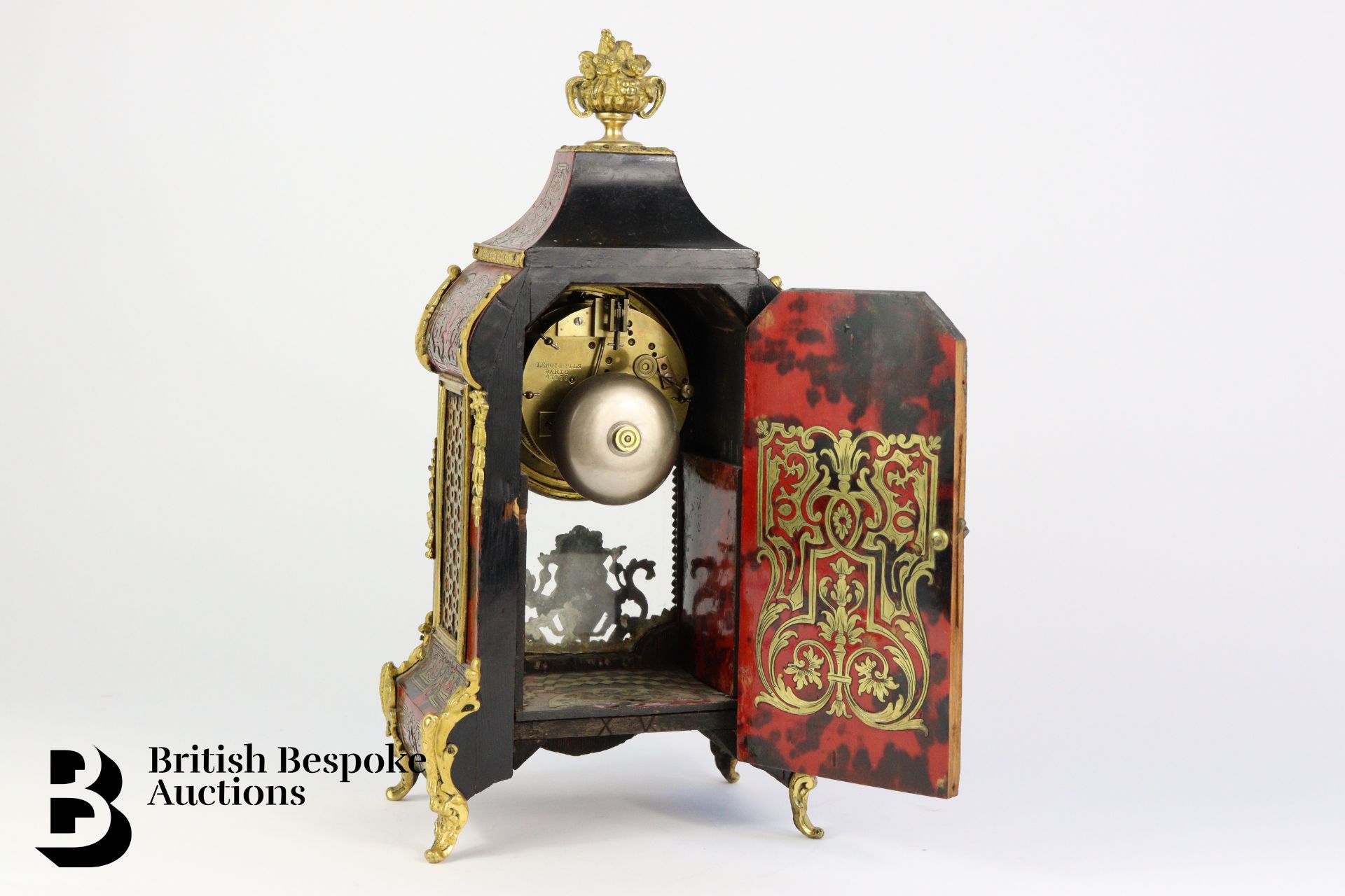French Boulle Mantel Clock - Image 6 of 9