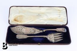 Silver Fish Knife and Fork Servers