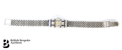 Art Deco Diamond and Sapphire Wrist Watch
