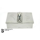 Edwardian Silver Double Cigar and Cigarette Box