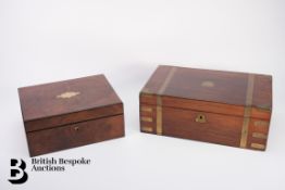 Brass Banded Writing Box