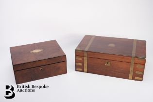 Brass Banded Writing Box