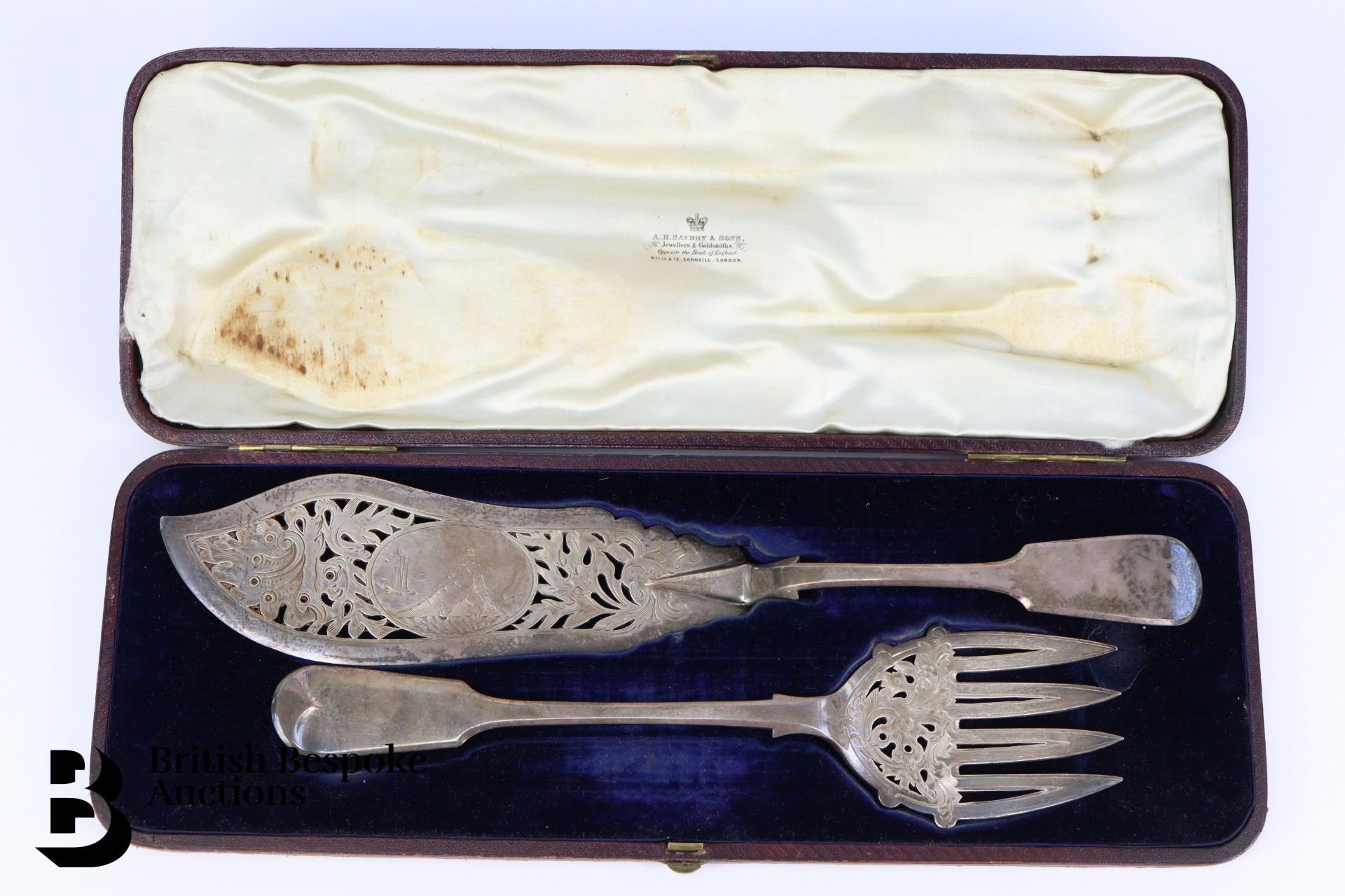 Silver Fish Knife and Fork Servers - Image 2 of 6