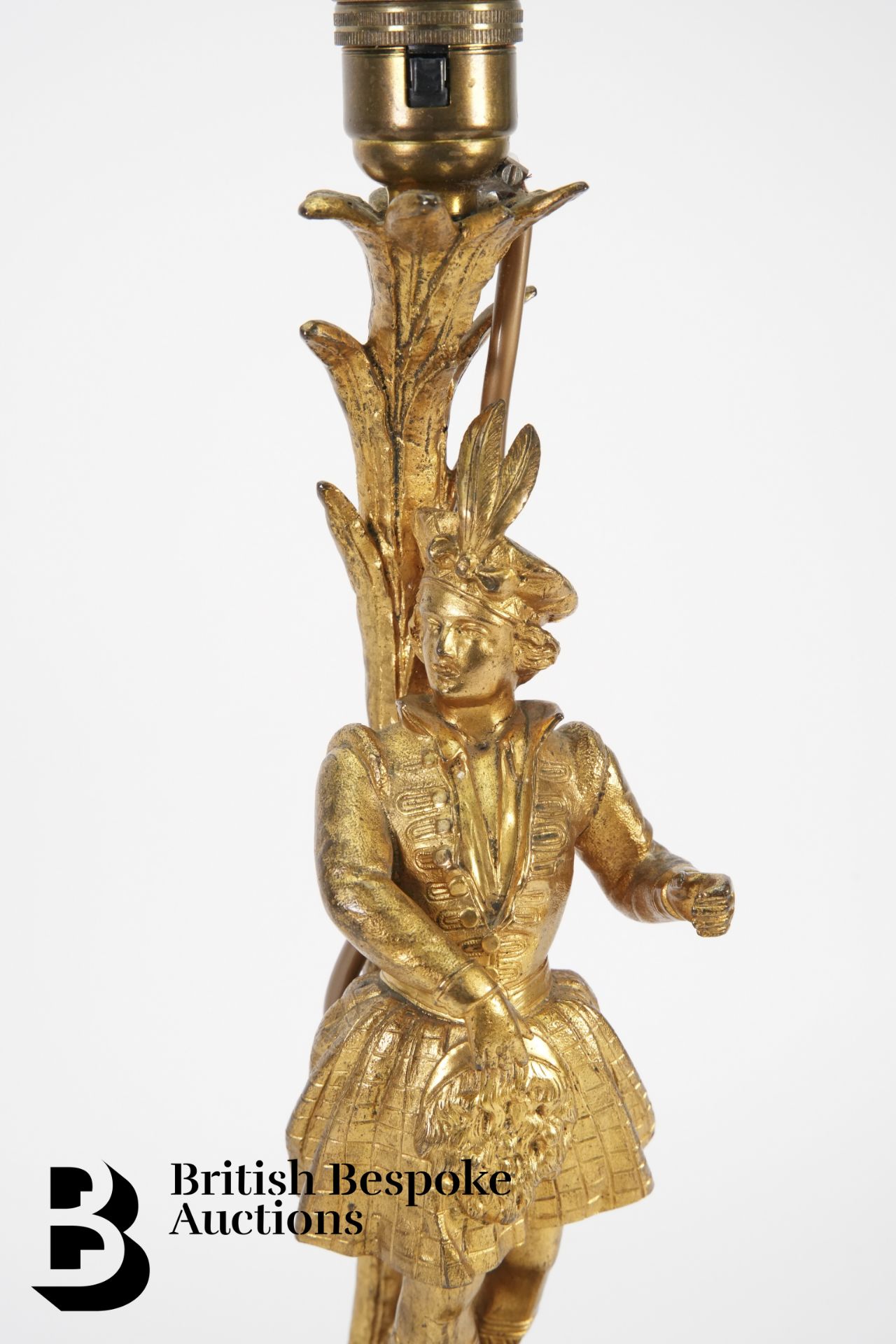 19th Century Gilt Metal Lamp Stand - Image 2 of 5