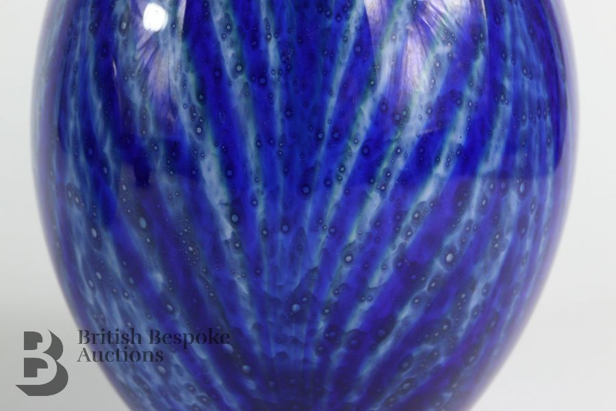 Pair of Blue and White Studio Glass Vases - Image 3 of 4