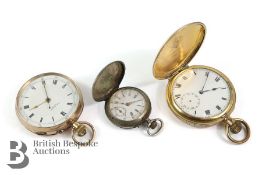 Gentlemans 9ct Gold Pocket Watch and Two Others