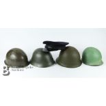 Four Metal Helmets