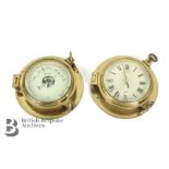 Nauticalia Brass Ships Clock and Barometer