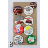 Nine 1960's 70's Lapel Badges