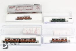 Four HobbyTrain N Gauge Electric Swiss Locomotives