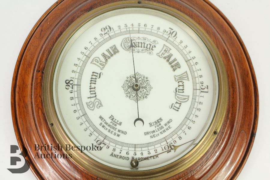 Art Deco Oak-Cased Barometer - Image 3 of 6