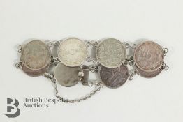 Silver South African Coin Bracelet