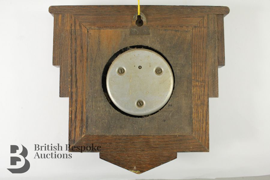 Art Deco Oak-Cased Barometer - Image 6 of 6