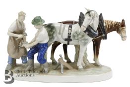 Horses Porcelain Group