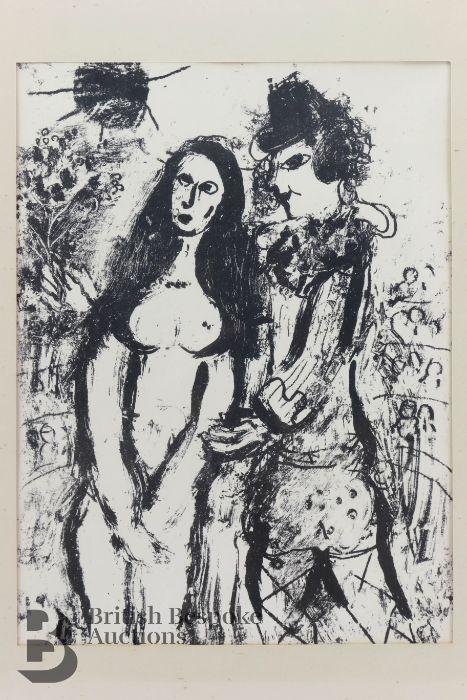 Chagall Marc (Russian) (1887-1985) Lithograph - Clown in Love - Image 2 of 6