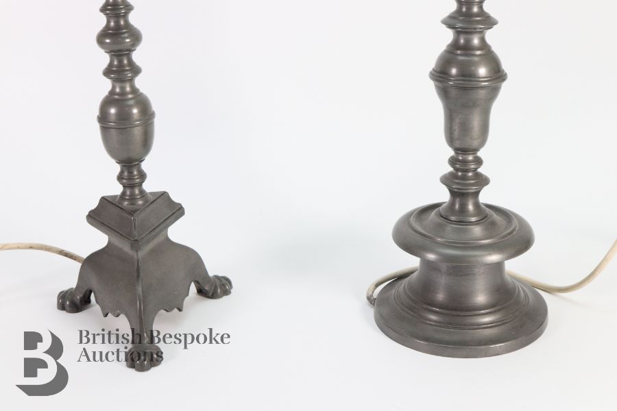 Pair of Pewter Candlesticks - Image 2 of 3