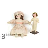 Late 19th Century Bisque Headed Character Doll