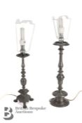 Pair of Pewter Candlesticks