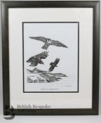 Mark Turner (20th Century) Drawings of Birds
