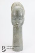 Mid-20th Century Senegalese Soapstone Bust