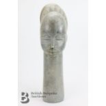 Mid-20th Century Senegalese Soapstone Bust