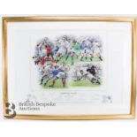 Two Limited Edition Signed England Rugby Prints