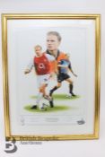 Signed Arsenal Footballer Prints - Thierry Henry and Dennis Bergkamp