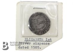 Elizabeth I Silver Six Pence