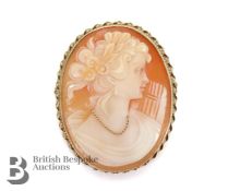 9ct Gold Cameo Brooch