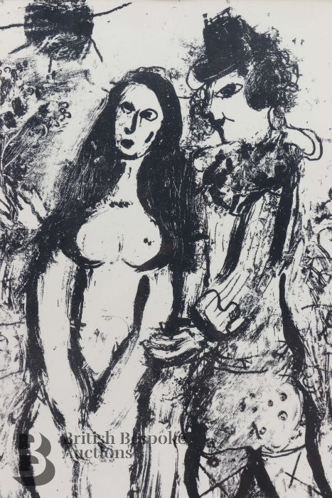 Chagall Marc (Russian) (1887-1985) Lithograph - Clown in Love - Image 3 of 6