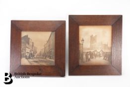 Two Sepia Photographs of Cambridge