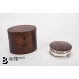 George IV Oval Mahogany Tea Caddy