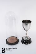 Silver Plated Trophy and Glass Display Dome