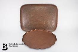 Arts and Crafts Copper Trays