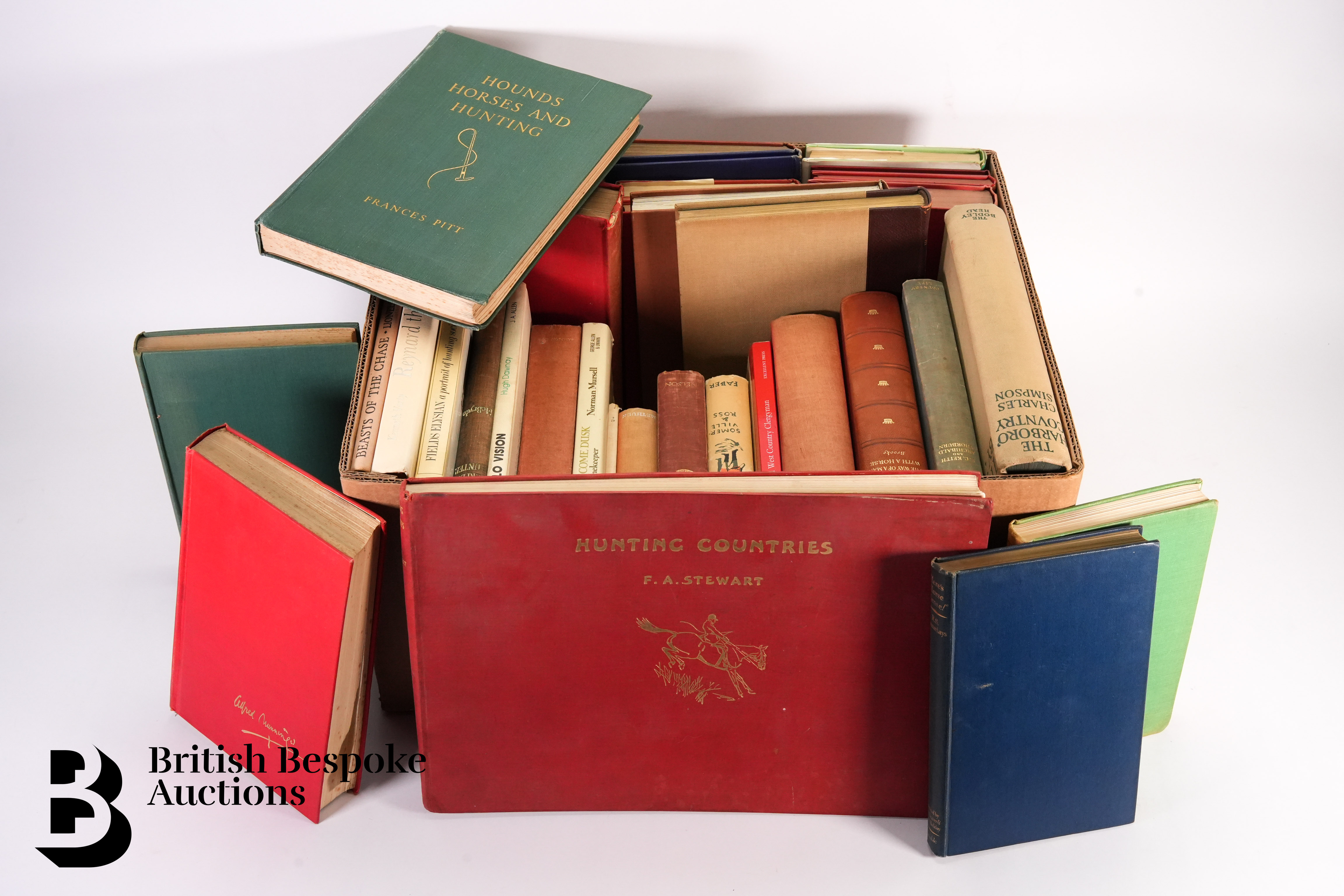 Box of Vintage Fox Hunting and Racing Books