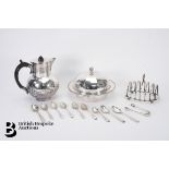 Silver Toast Rack and Other Silver and Silverplate