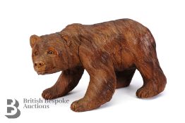 Large Wood Carved Bear