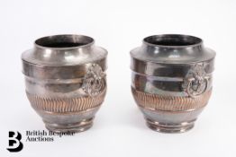 Two Silver Plated Wine Coolers