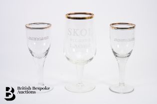 Three Lager Glasses