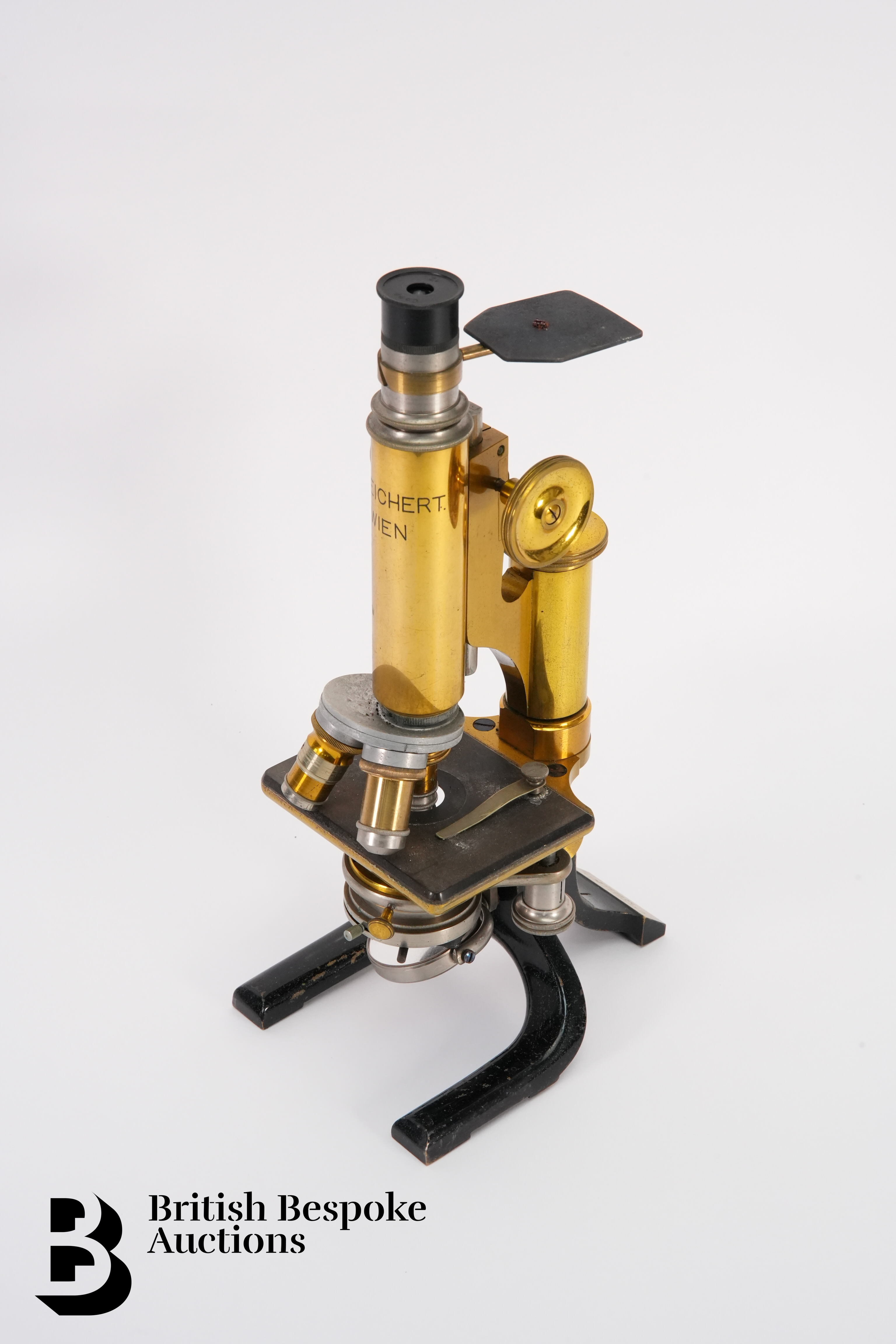 C. Reichert Wien Brass Microscope - Image 4 of 9