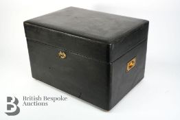 Black Leather Travelling Box