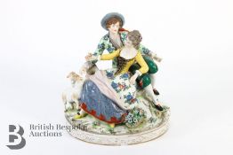 20th Century Porcelain Figural Group