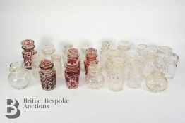 Quantity of Victorian Glass Pickle Jars and Covers