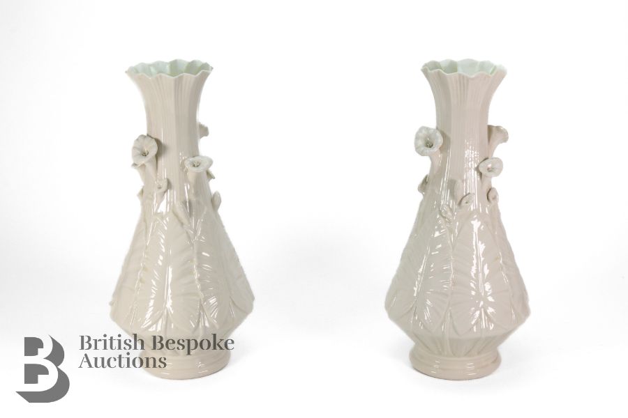 Pair of Belleek Vases - Image 4 of 6