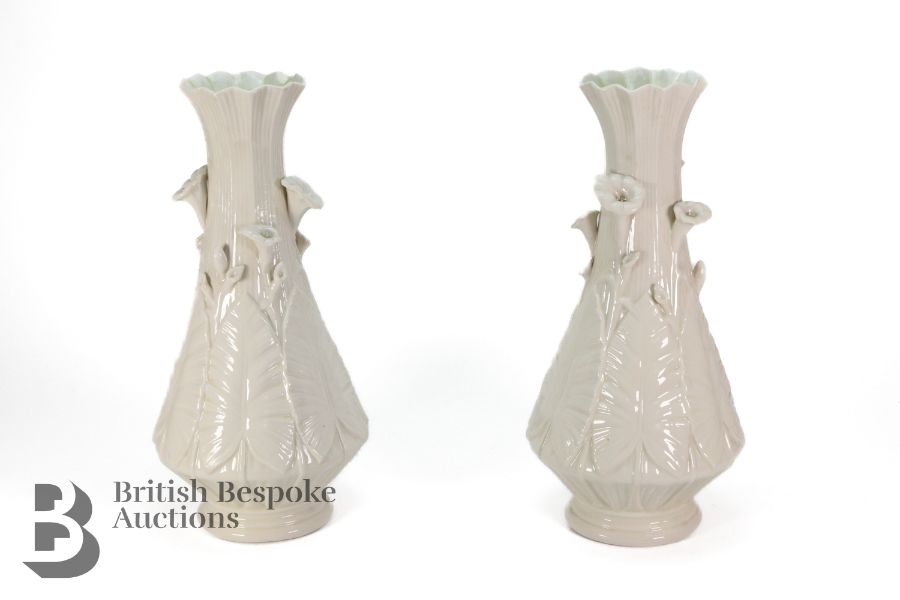 Pair of Belleek Vases