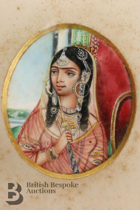 Three Indian Portrait Miniatures - Ranee of Banda, Begum of Bhopal and Begum Sumroo - Image 2 of 19
